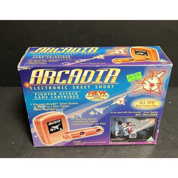 Arcadia Electronic Skeet Shoot Fighter Attack Game Cartridge Image Slide Sealed - Picture 1 of 6